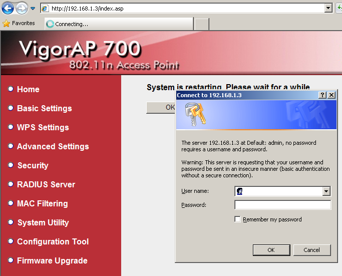 Log in