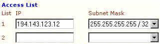 Vigor management Access List