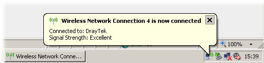 WLAN now connected
