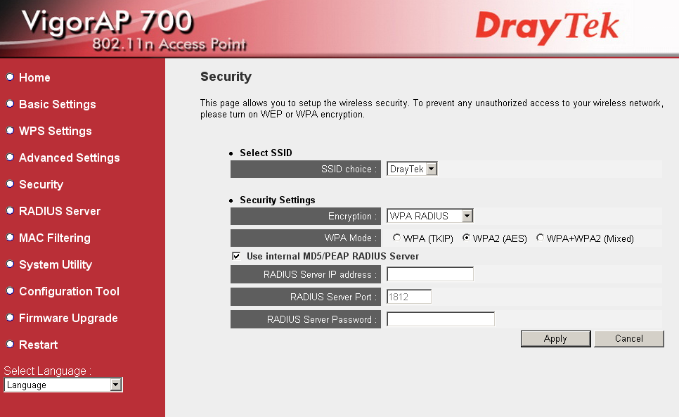 Security Settings