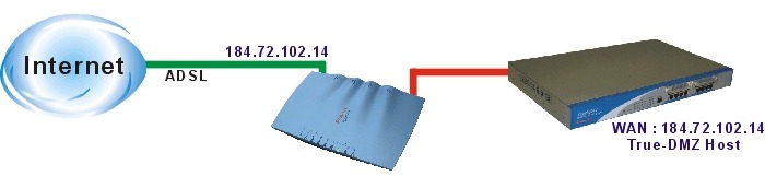 Vigor3300 as a True-DMZ host