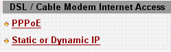 Internet Access Setup