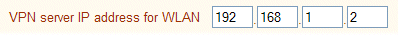 WLAN VPN Server Address