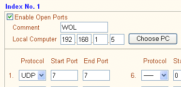 Wake on LAN Port Forwarding