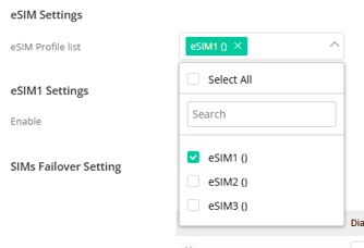 eSIM settings